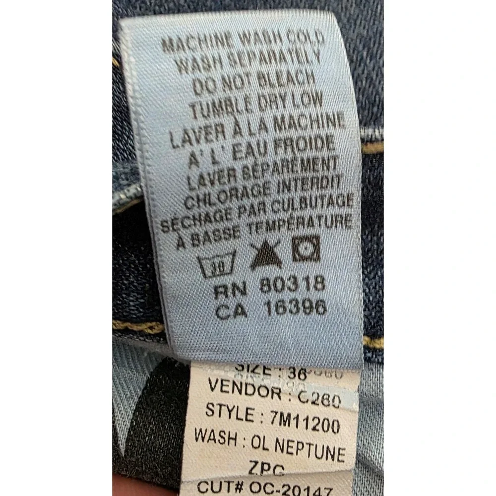 Lucky Brand 181 Relaxed Straight Jeans Mens 36x32 Blue Denim 100% Cotton